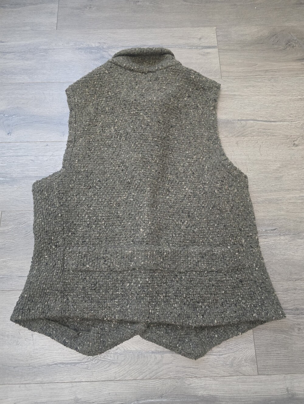 Lauren Ralph Lauren Sweater Vest Wool Cashmere Olive Green Flecked Large - Picture 2 of 9